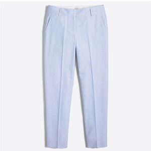 J.Crew Skimmer Pant in Cotton Oxford Light Blue Heather Bluestone Pants | 2